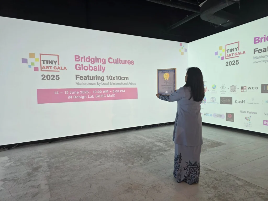 Tiny Art Gala miniature art exhibition image founded by Serah Siew.