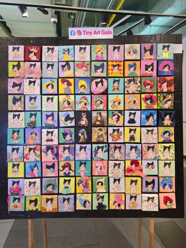 Tiny Art Gala miniature art exhibition image founded by Serah Siew.