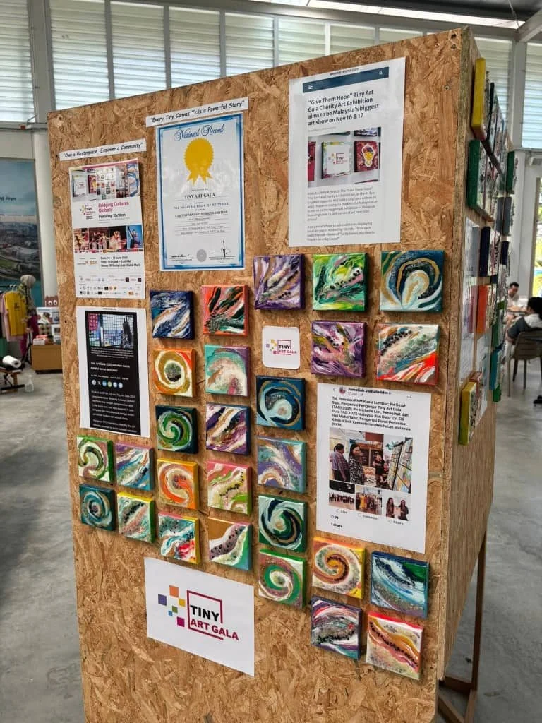 Tiny Art Gala miniature art exhibition image founded by Serah Siew.