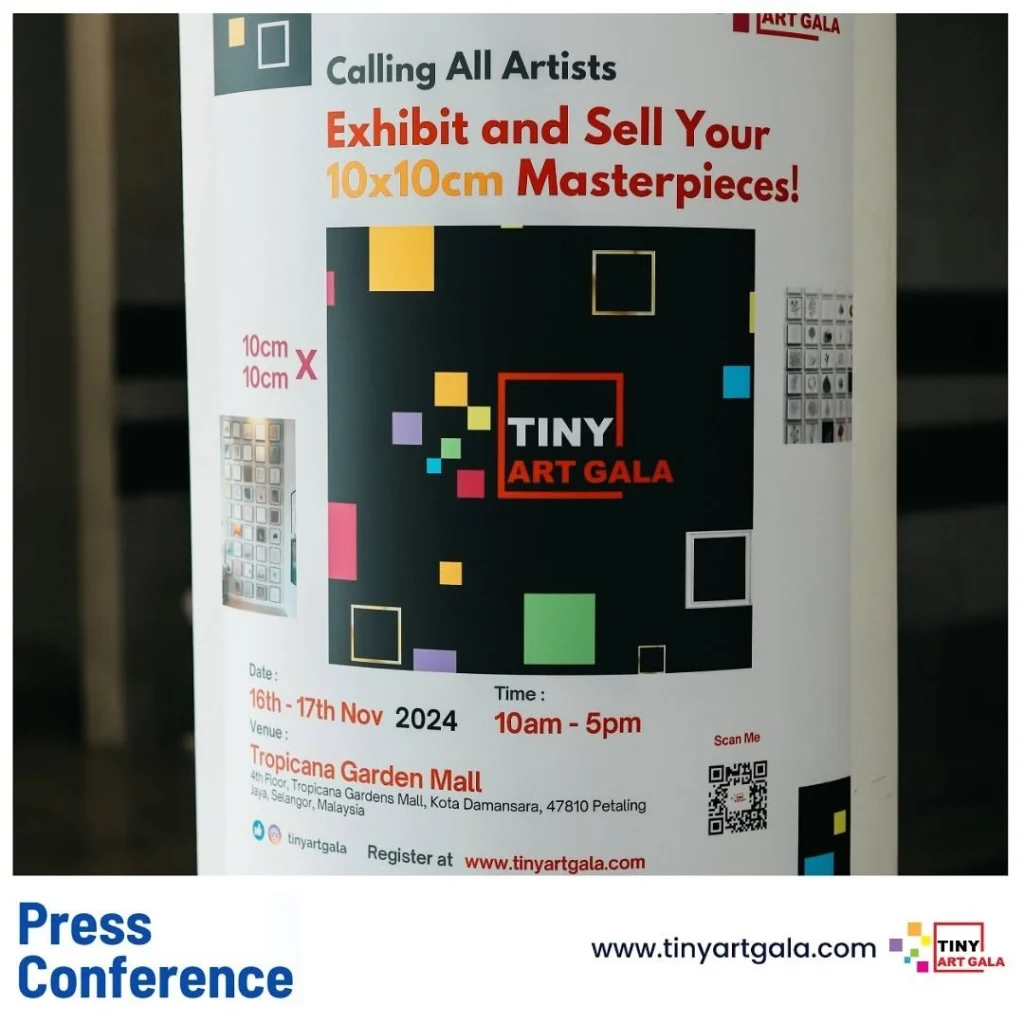 Tiny Art Gala miniature art exhibition image founded by Serah Siew.
